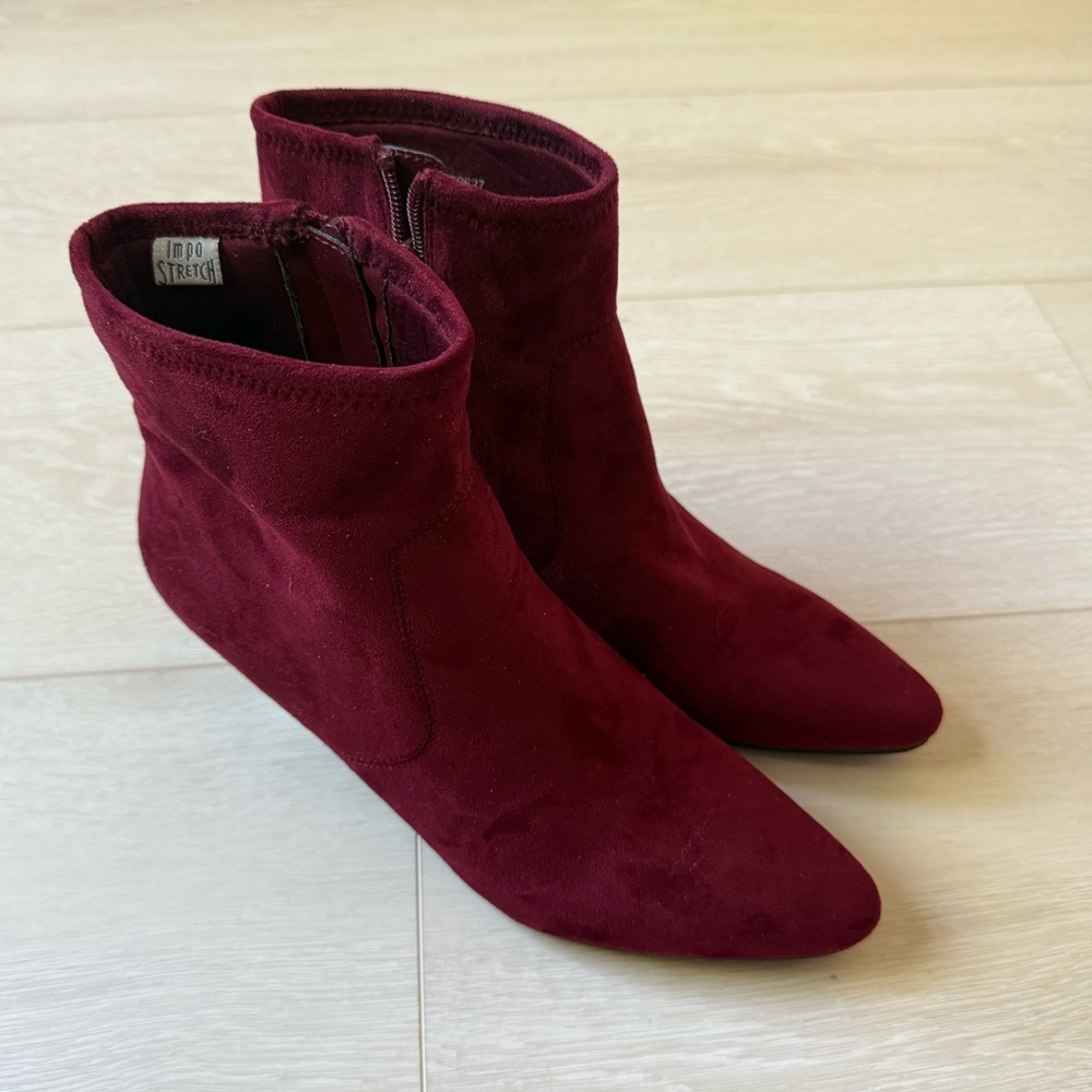 Impo Red Ankle Booties with Sleek Design